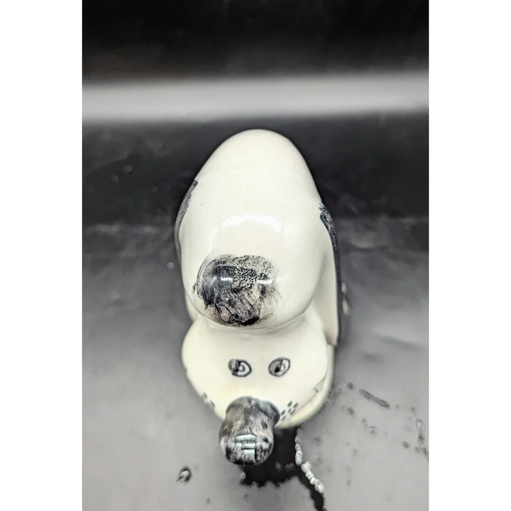 Vintage Whimsical Anthropomorphic Dog Puppy Ceramic Coin‎ Bank Figurine 7.5